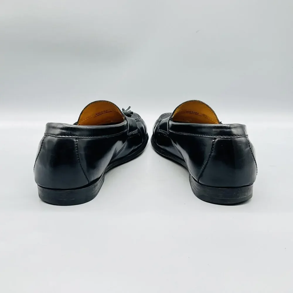 Cole Haan Shoes Mens 11.5 Black Leather Vtg Air Tassel Loafers Slip On Dress